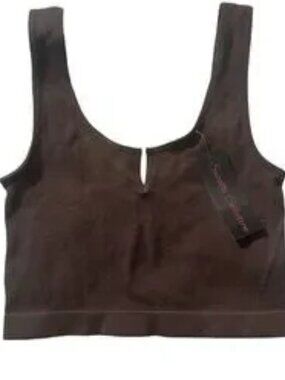 Collection V-Neck Brown Crop Top